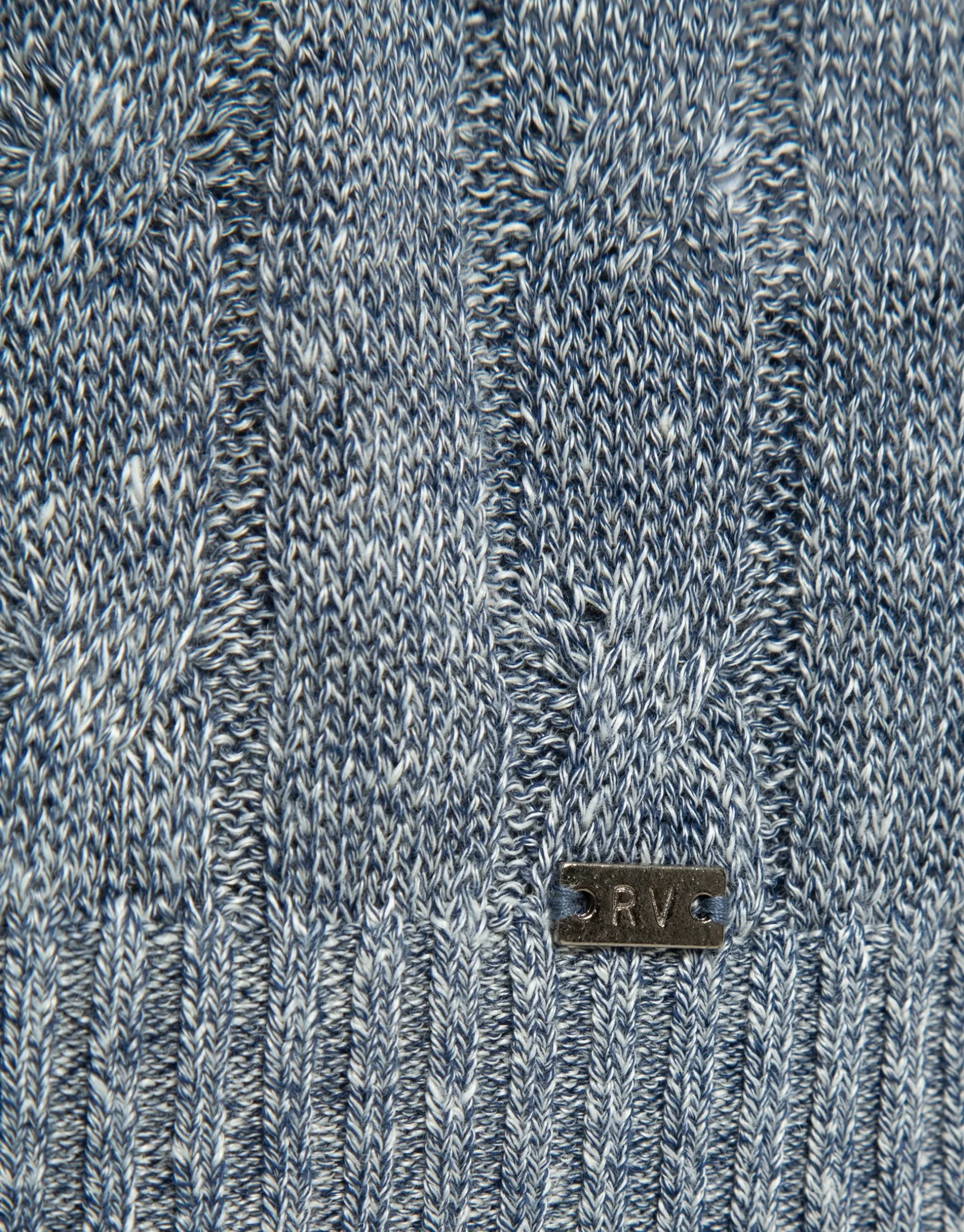 Jersey ochos punto algodón/lino azul