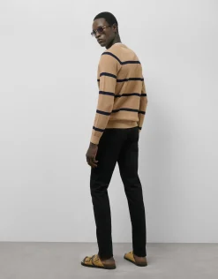 Jersey rayas camel/marino