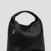 Maxi bolso de hombro Paula Hobo piel trenzada negro