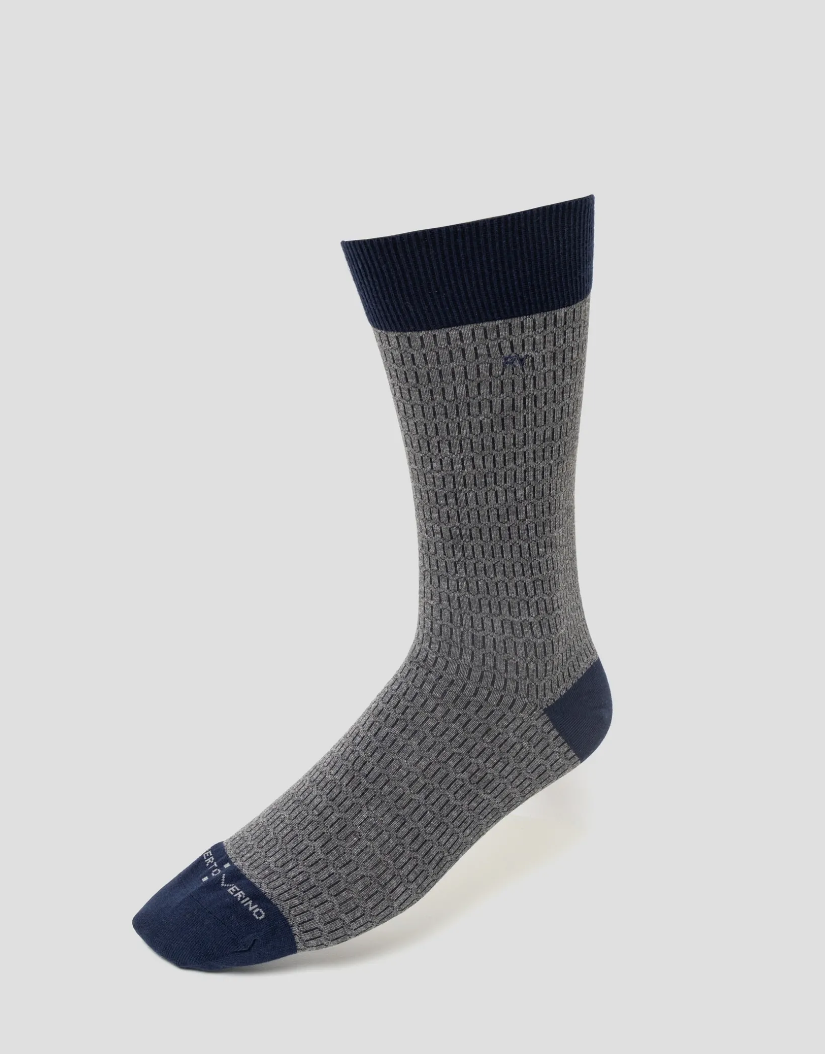 Pack calcetines gris melange y cuadros azules