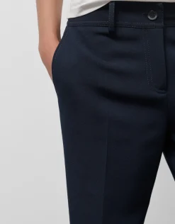 Pantalón ancho crepé azul marino