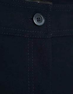 Pantalón ancho crepé azul marino