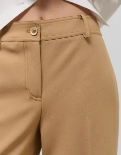 Pantalón ancho crepé cámel
