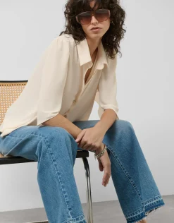 Pantalón ancho vaquero azul claro