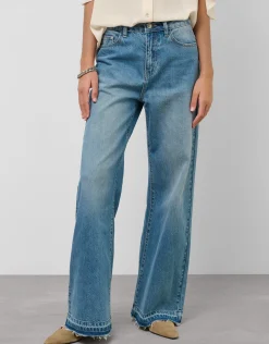 Pantalón ancho vaquero azul claro