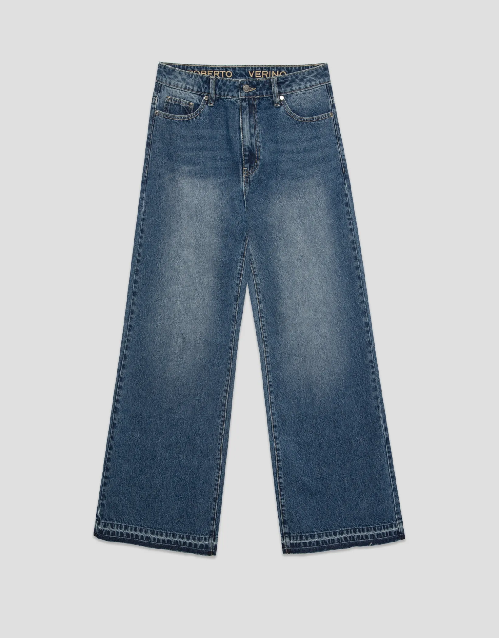 Pantalón ancho vaquero azul