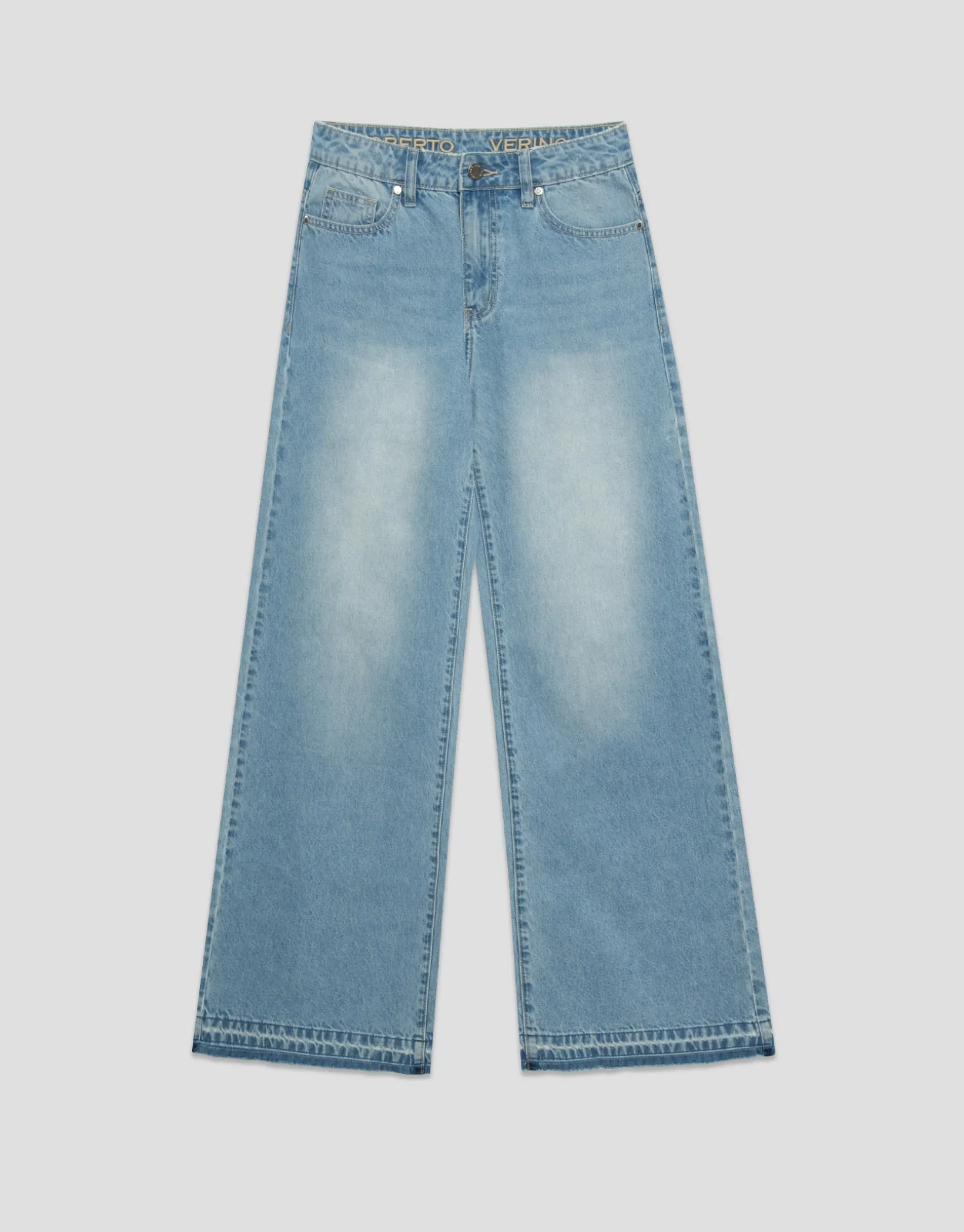 Pantalón ancho vaquero azul claro