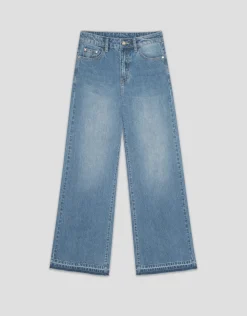 Pantalón ancho vaquero azul claro