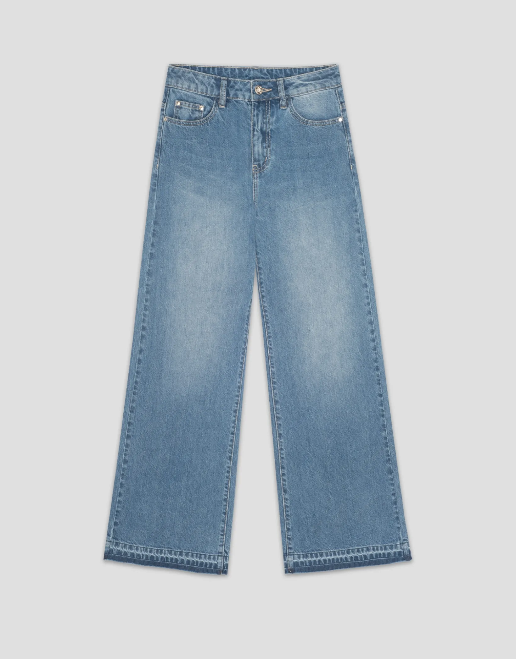 Pantalón ancho vaquero azul claro