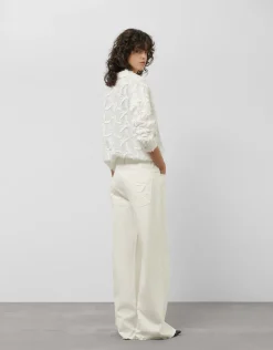 Pantalón ancho vaquero crudo