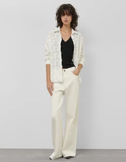 Pantalón ancho vaquero crudo