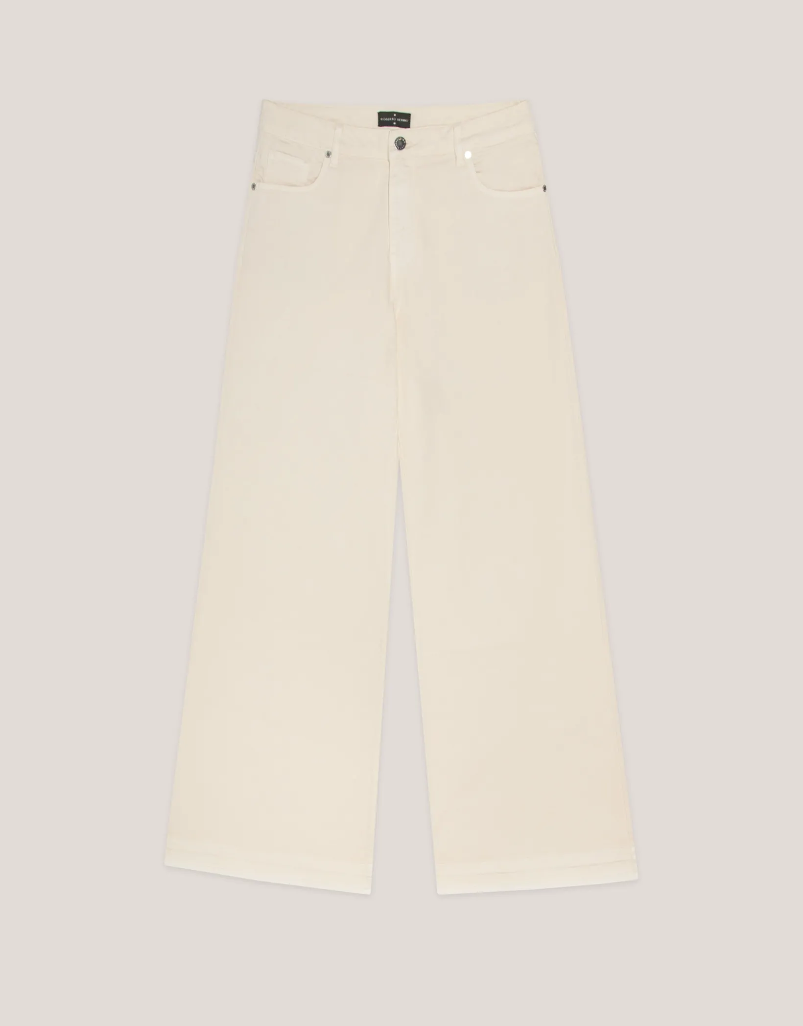 Pantalón ancho vaquero crudo
