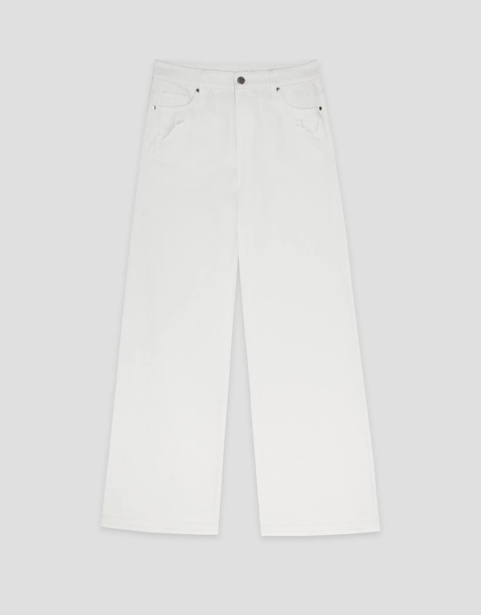 Pantalón ancho vaquero crudo