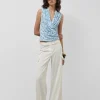 Pantalón cargo ancho twill crudo