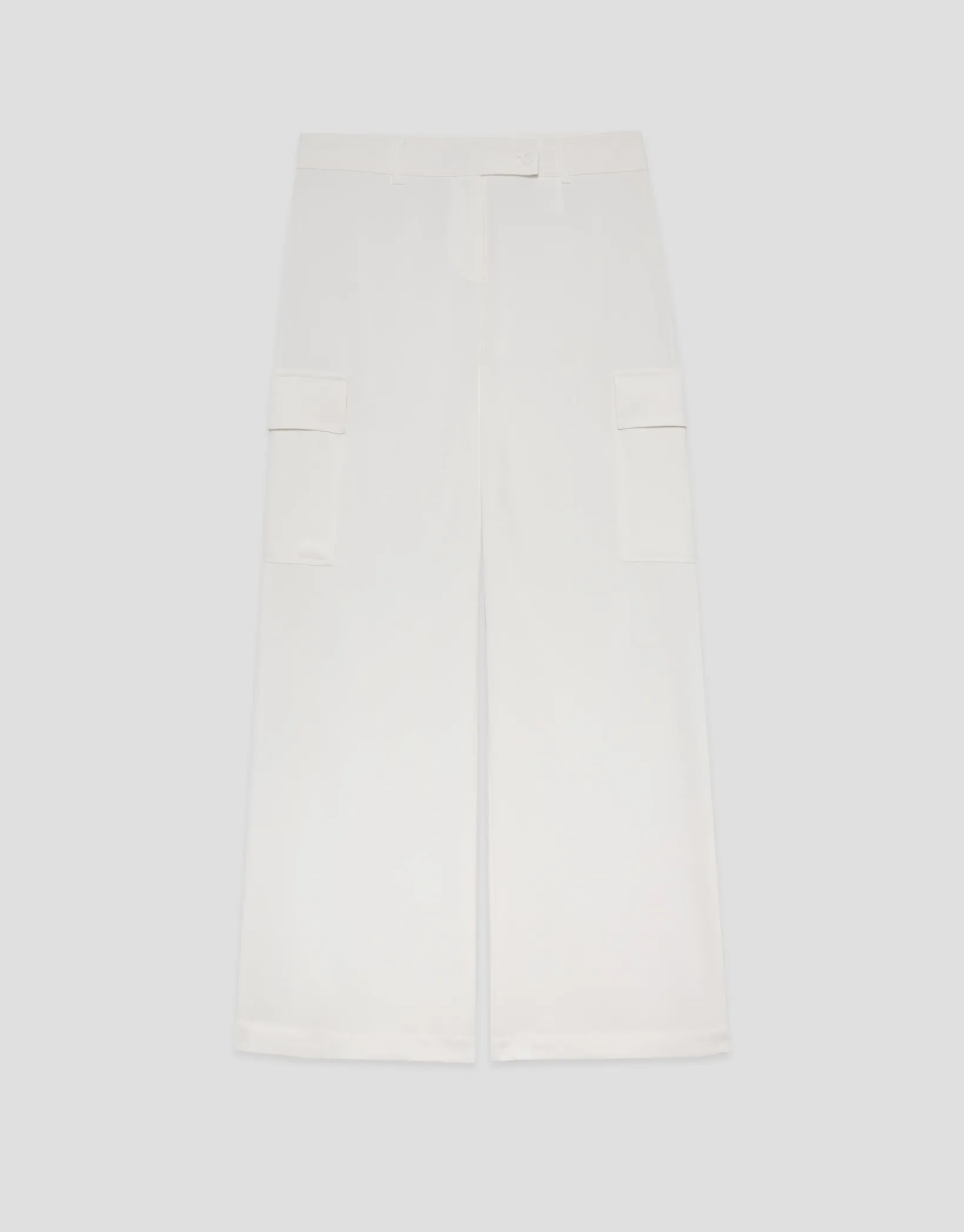 Pantalón cargo ancho twill crudo