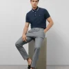 Pantalón chino ojo de perdiz color marino