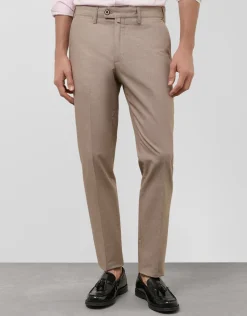 Pantalón chino ojo de perdiz color tabaco