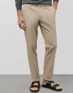 Pantalón chino ojo de perdiz color tostado claro