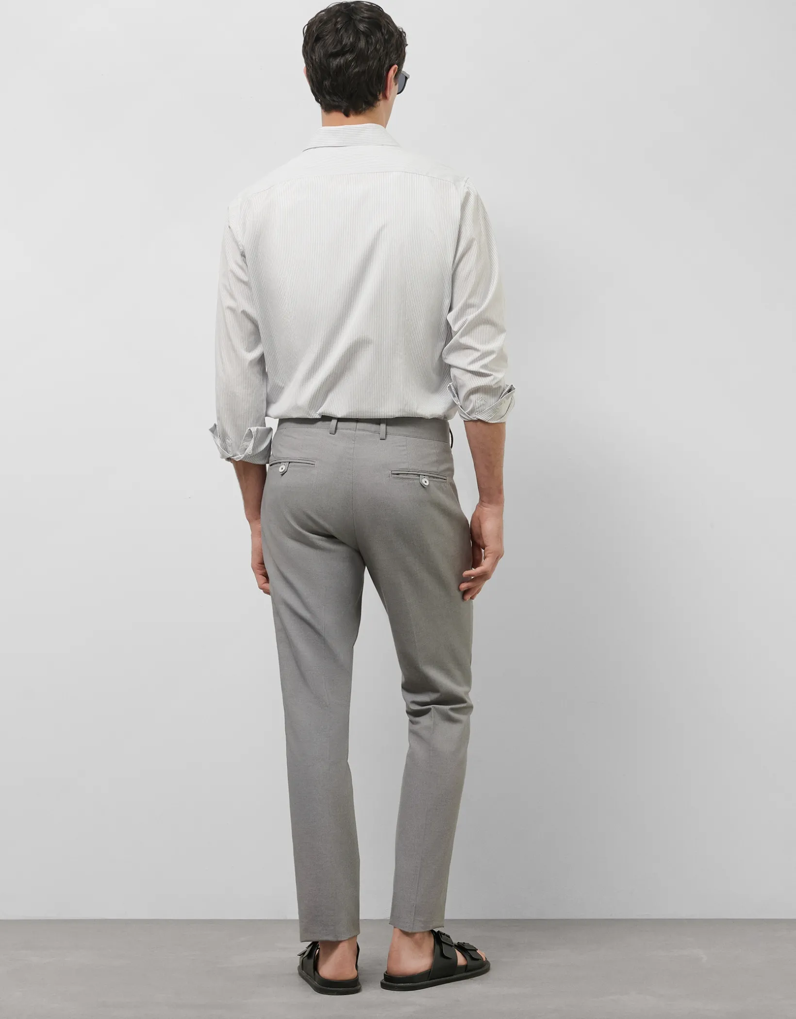 Pantalón chino ojo de perdiz color gris claro