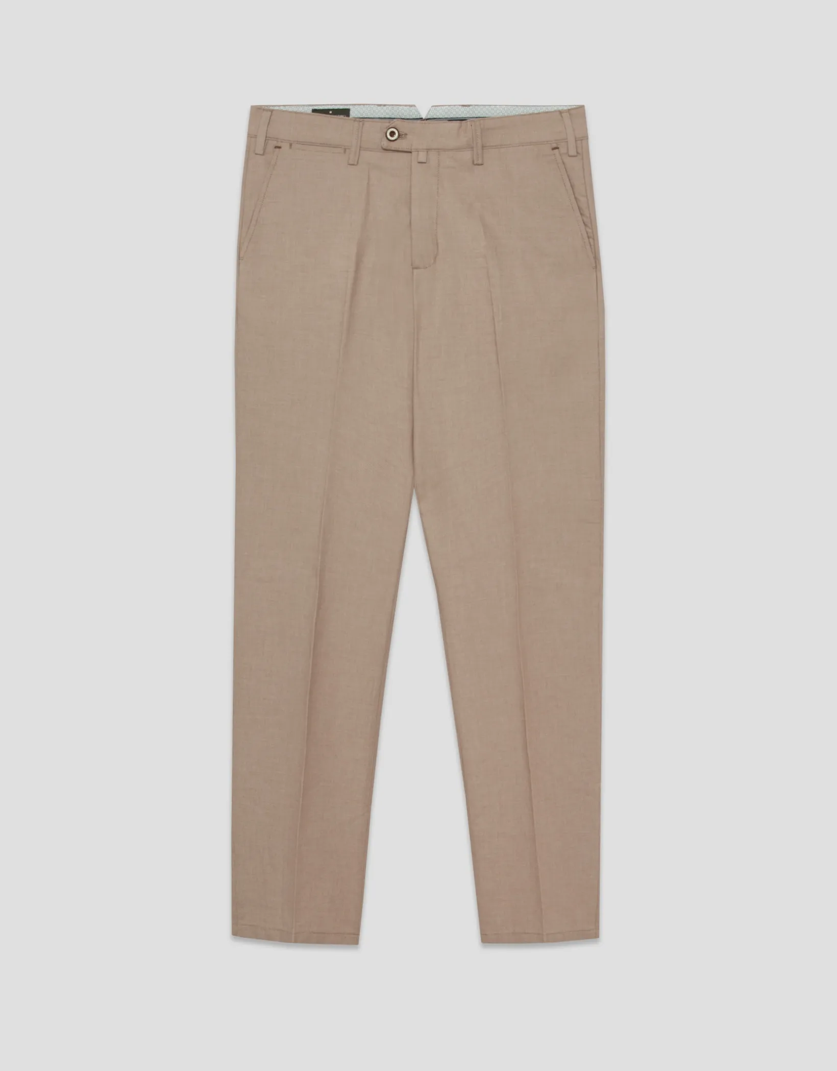 Pantalón chino ojo de perdiz color tabaco