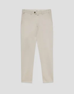 Pantalón chino regular algodón tintado beige