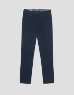 Pantalón chino sarga fina tintada azul tinta
