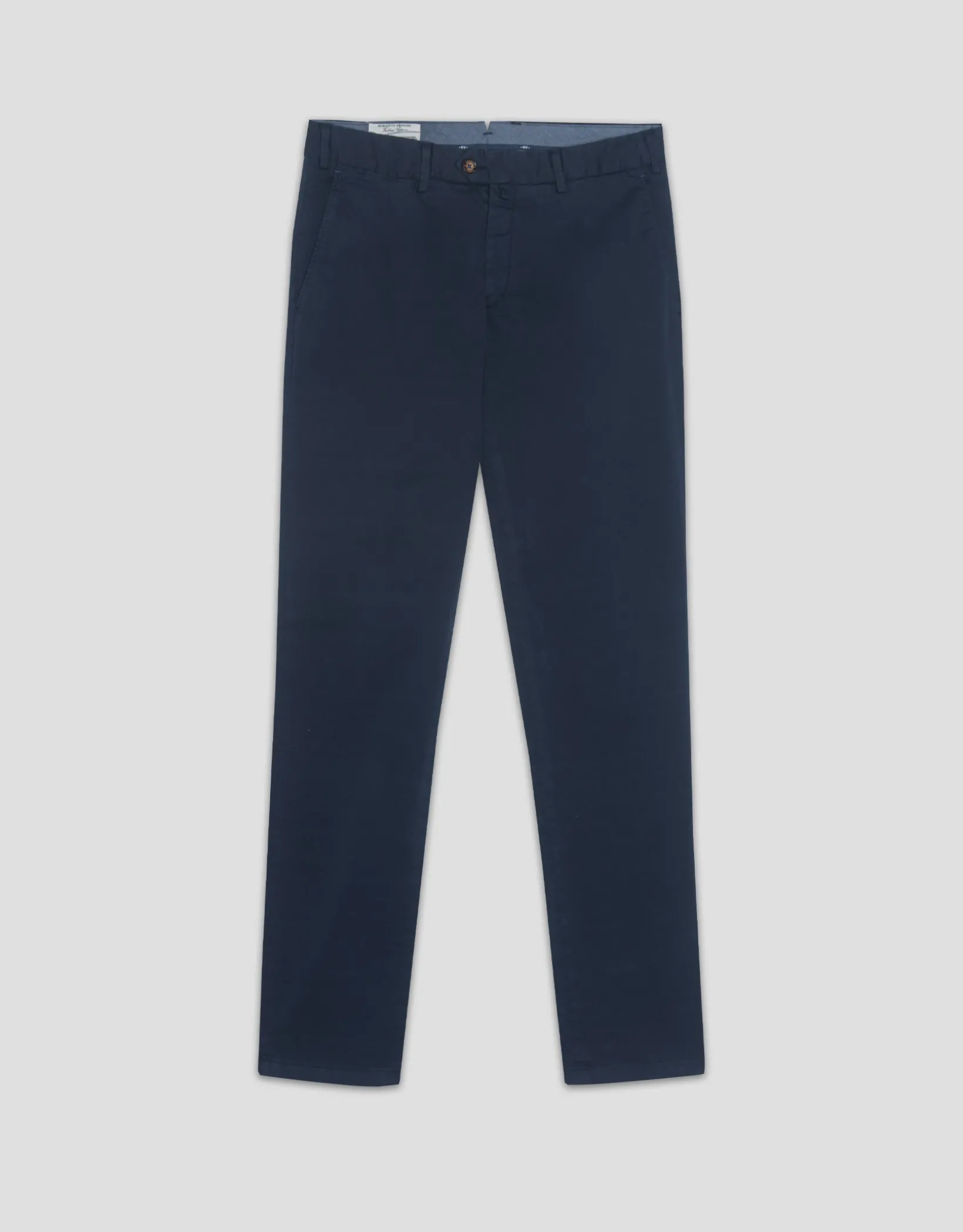 Pantalón chino sarga fina tintada azul tinta