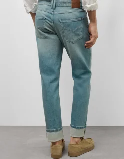 Pantalón denim regular azul claro