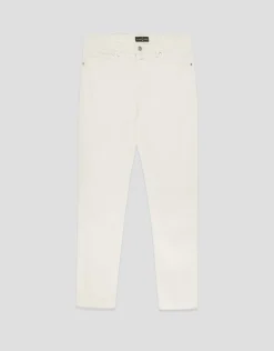 Pantalón denim regular color crudo