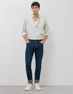 Pantalón denim slim azul oscuro