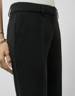 Pantalón recto crepé negro