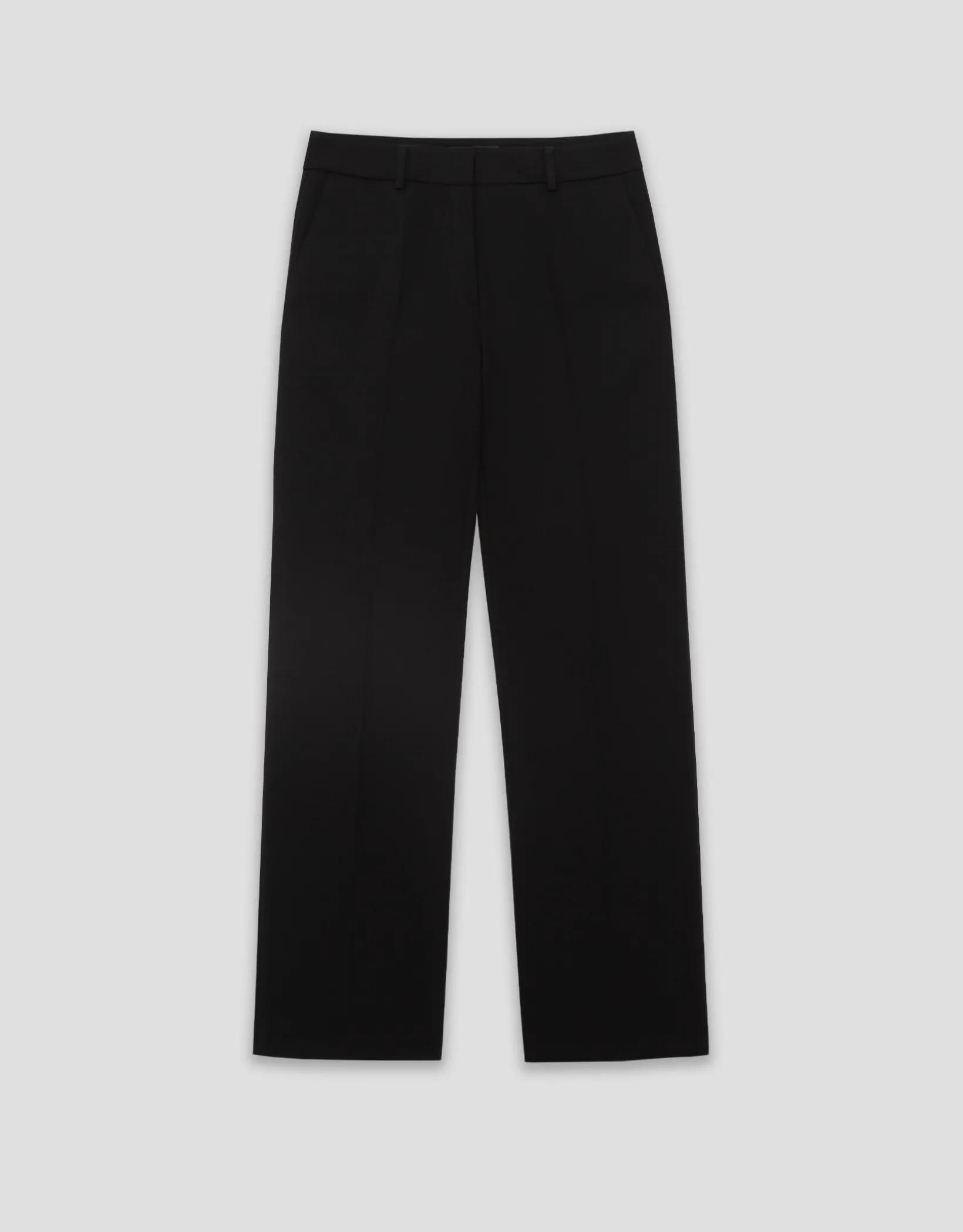 Pantalón recto crepé negro