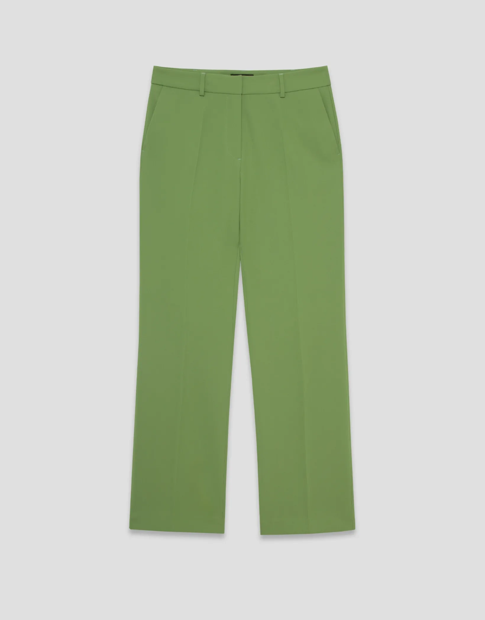 Pantalón recto crepé verde