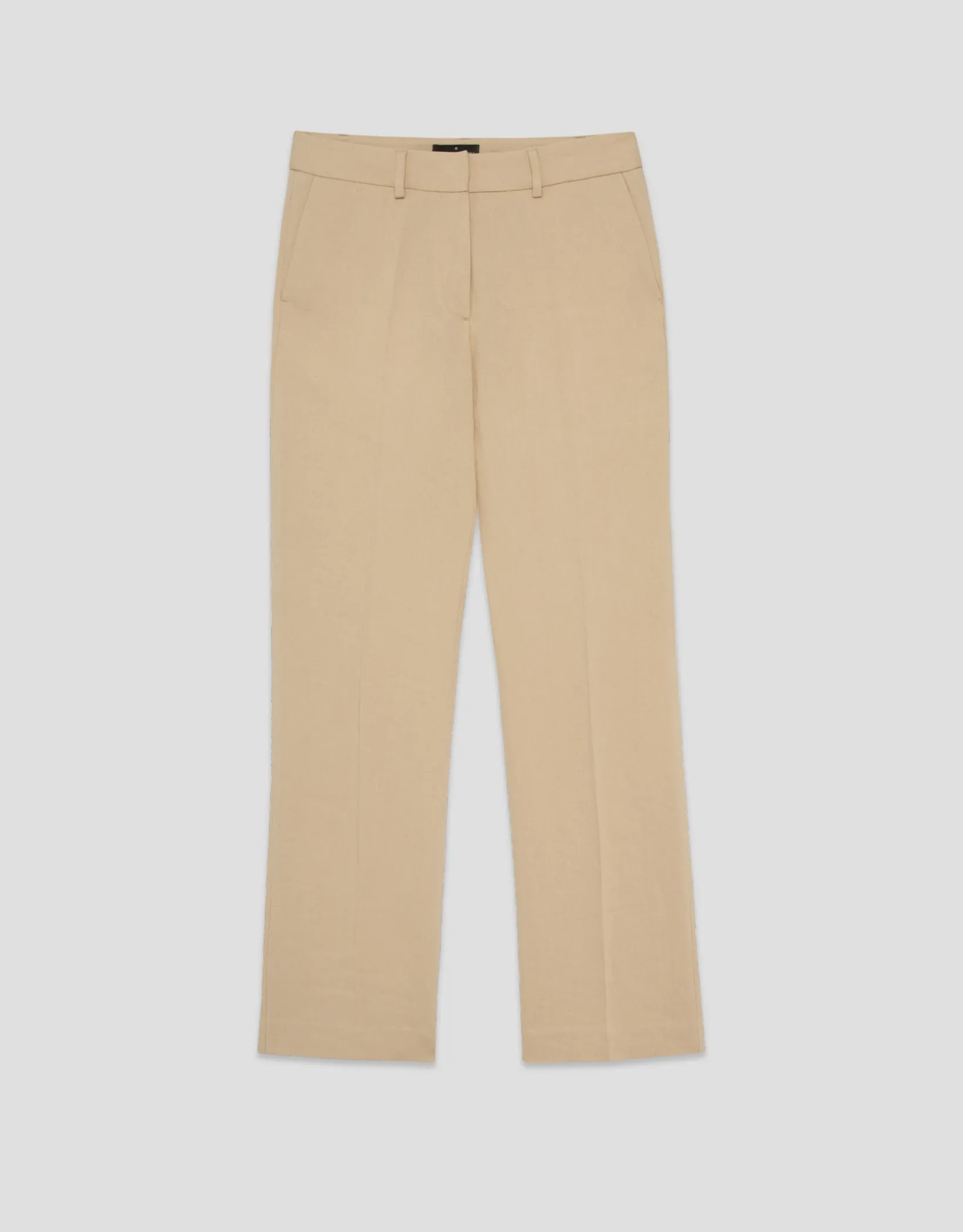 Pantalón recto lino viscosa arena
