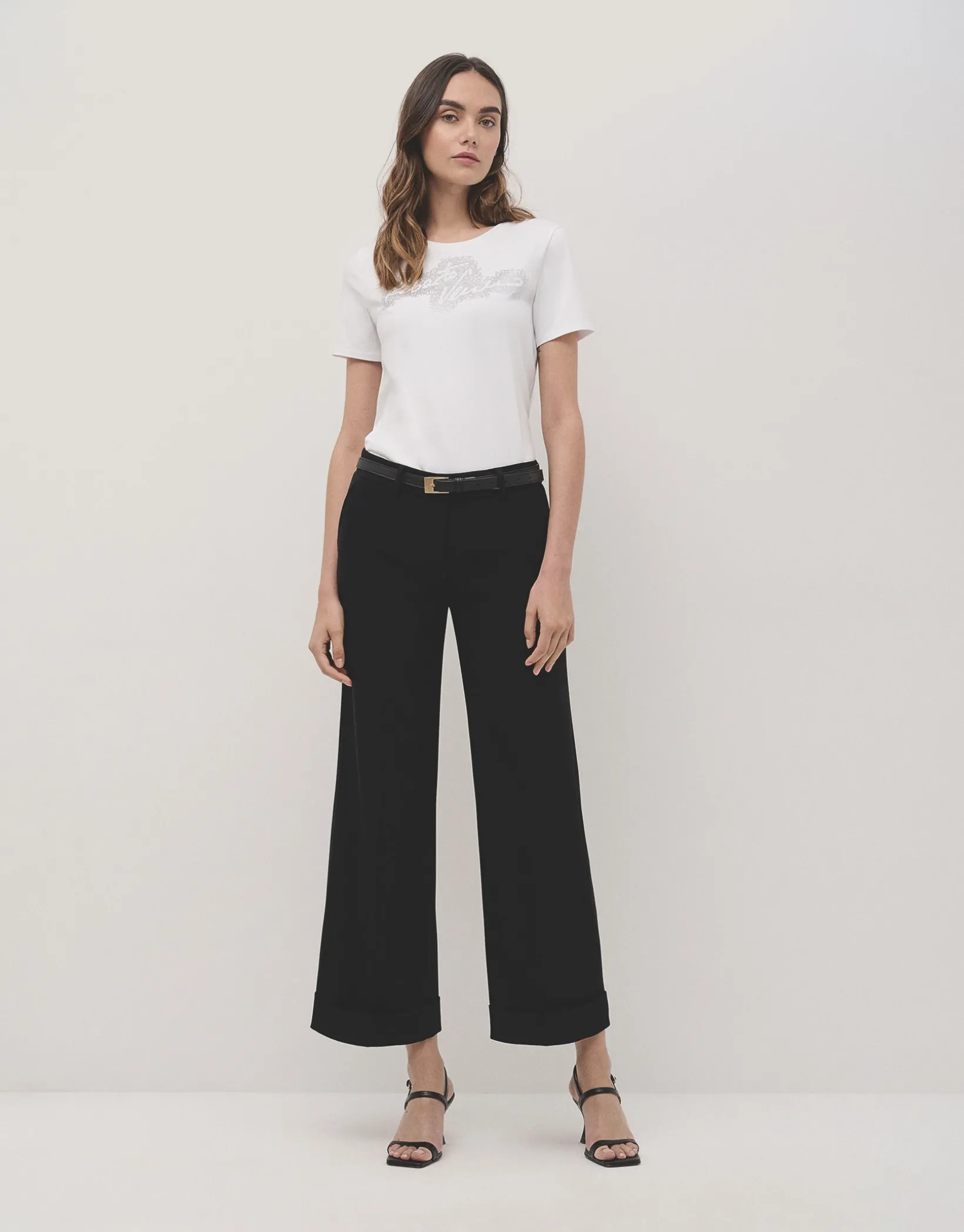 Pantalón sastre crepé negro