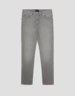 Pantalón vaquero denim slim gris claro