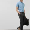 Pantalón vestir gris melange oscuro vuelta bajo