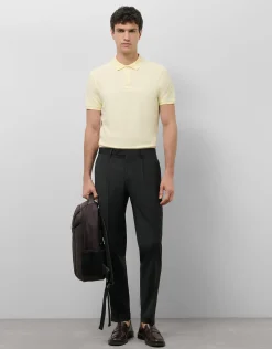 Pantalón vestir negro vuelta bajo