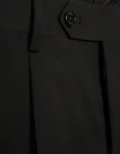 Pantalón vestir negro vuelta bajo