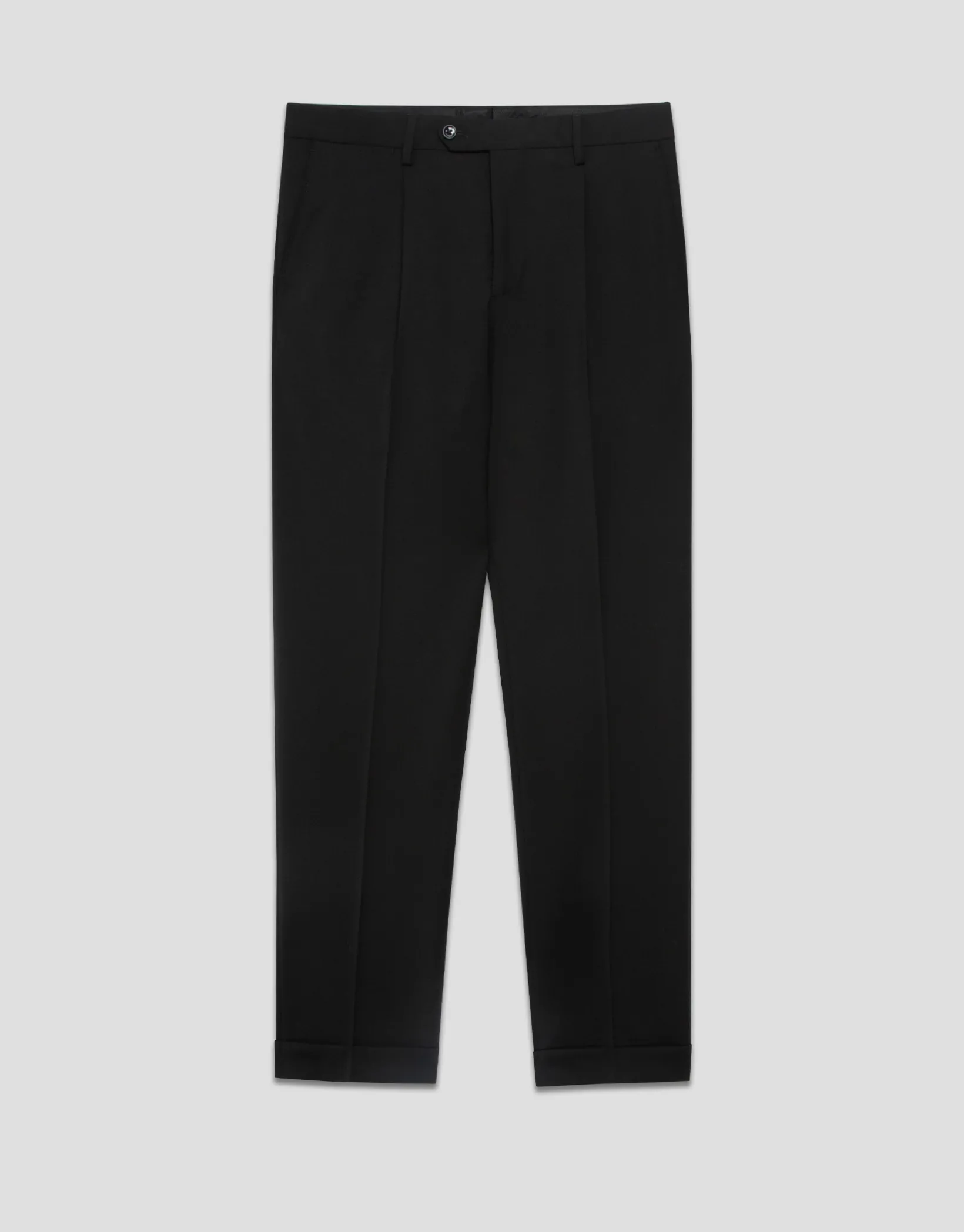 Pantalón vestir negro vuelta bajo