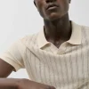 Polo algodón tricotado beige