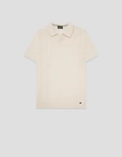 Polo algodón tricotado beige