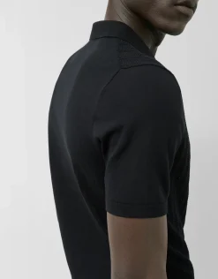 Polo algodón tricotado negro