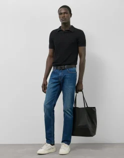 Polo algodón tricotado negro