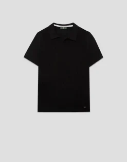 Polo algodón tricotado negro