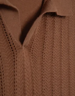 Polo algodón tricotado tostado