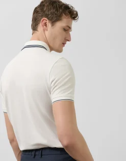 Polo piqué blanco manga corta