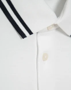 Polo piqué blanco manga corta