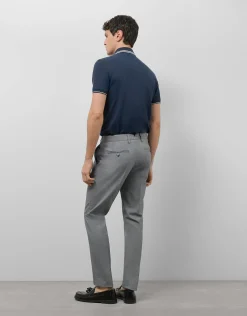 Polo piqué marino manga corta