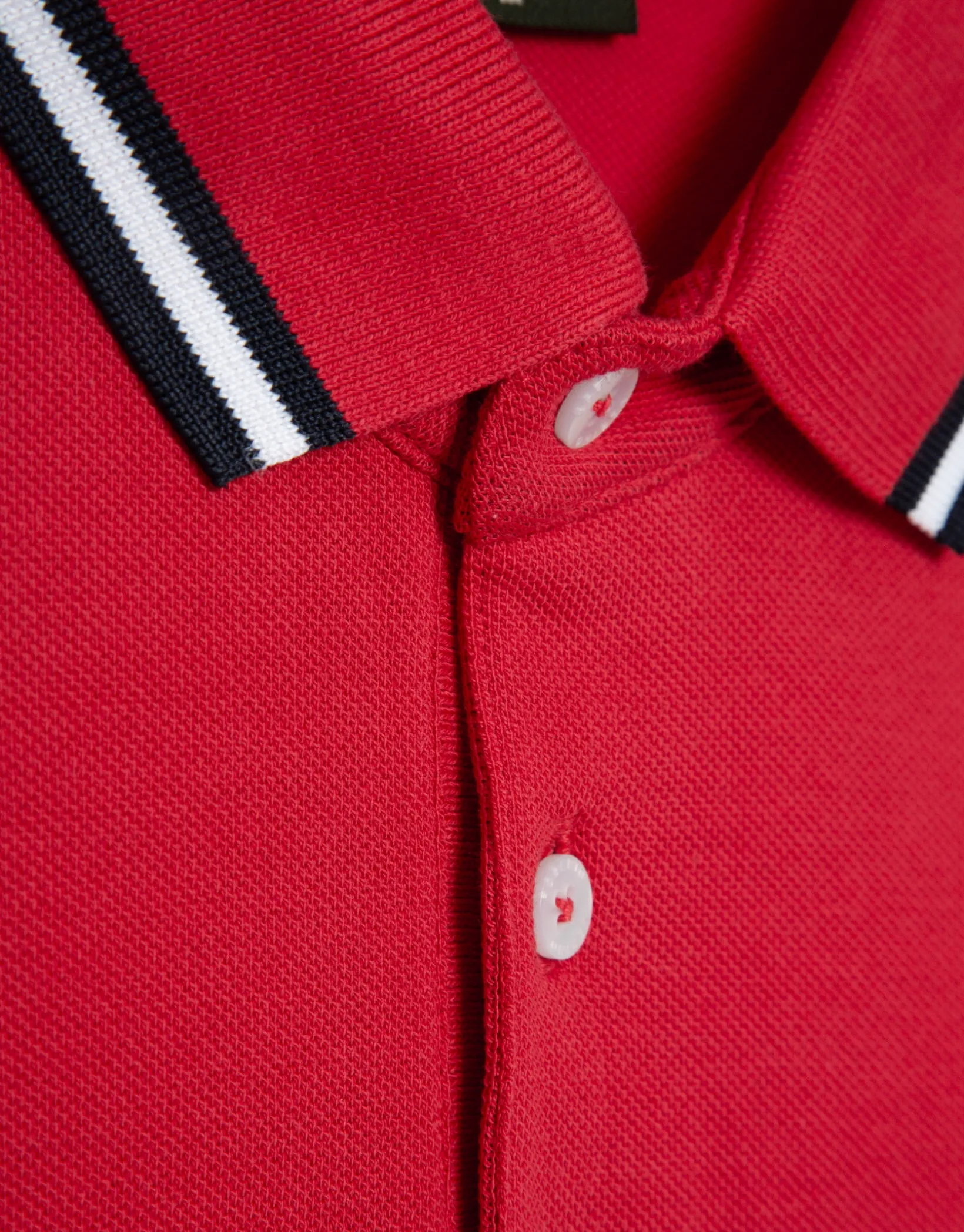 Polo piqué rojo manga corta